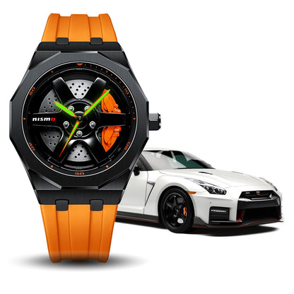 Nismo GTR Gyro Polygon Orange Rubber Strap
