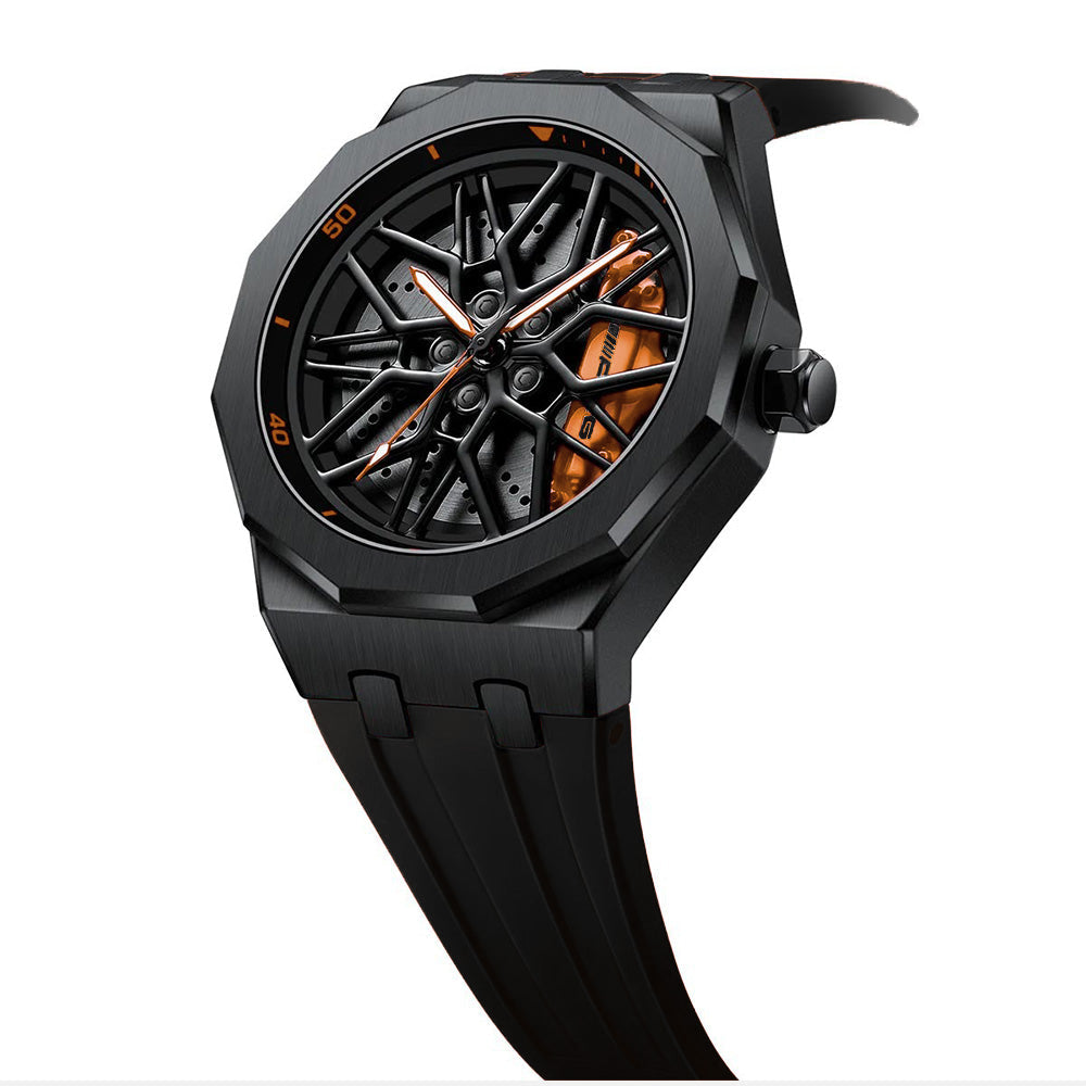 Petronas AMG G55 Gyro Orange Caliber/Black Rubber Strap