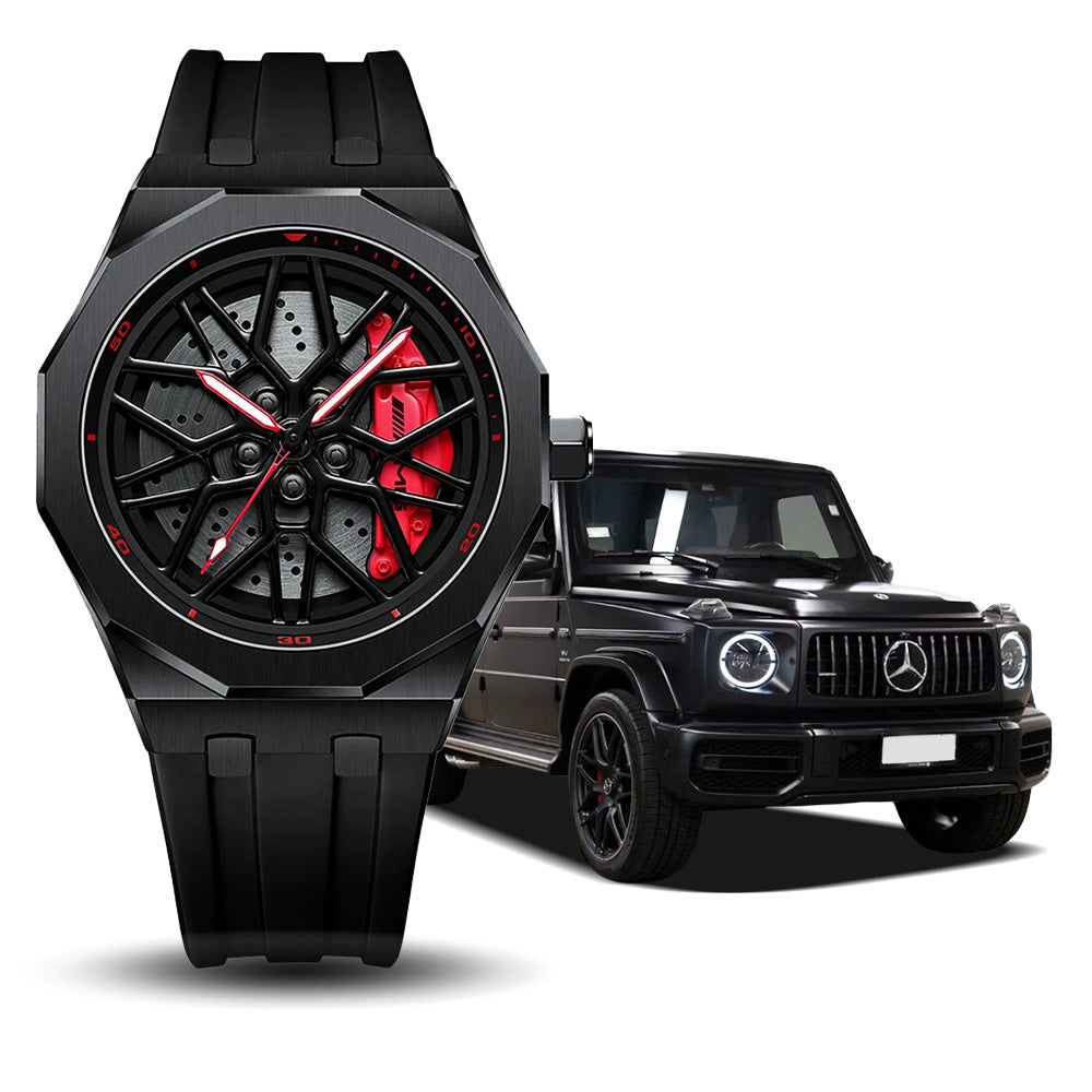 Petronas AMG G55 Gyro Red Caliber/Black Rubber Strap