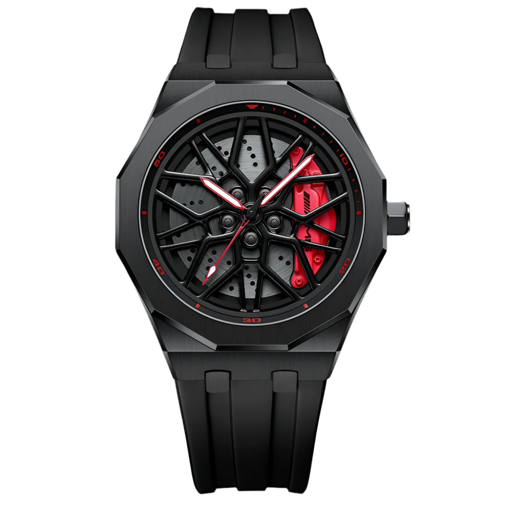 Petronas AMG G55 Gyro Red Caliber/Black Rubber Strap