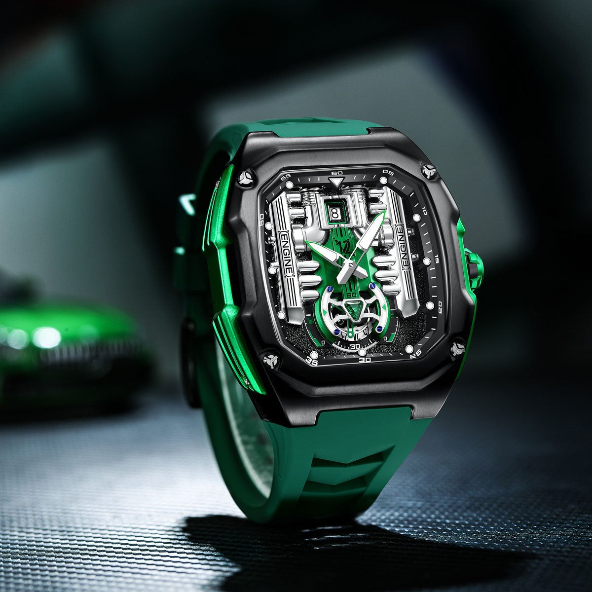 V12 Phantom Red Engine